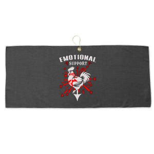 Emotional Support Chicken Emotional Support Cock Large Microfiber Waffle Golf Towel