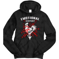 Emotional Support Chicken Emotional Support Cock Tie Dye Hoodie