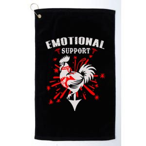 Emotional Support Chicken Emotional Support Cock Platinum Collection Golf Towel