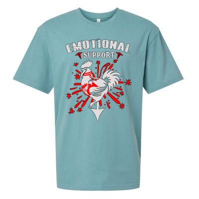 Emotional Support Chicken Emotional Support Cock Sueded Cloud Jersey T-Shirt