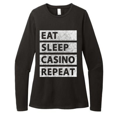 Eat Sleep Casino Repeat Casino Gambler Womens CVC Long Sleeve Shirt