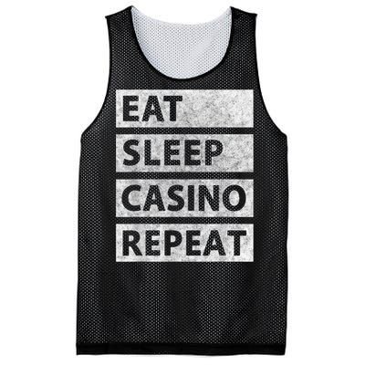 Eat Sleep Casino Repeat Casino Gambler Mesh Reversible Basketball Jersey Tank