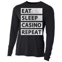 Eat Sleep Casino Repeat Casino Gambler Cooling Performance Long Sleeve Crew