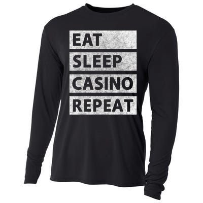 Eat Sleep Casino Repeat Casino Gambler Cooling Performance Long Sleeve Crew