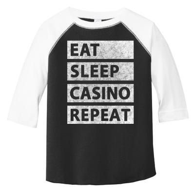 Eat Sleep Casino Repeat Casino Gambler Toddler Fine Jersey T-Shirt