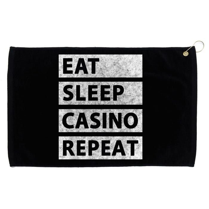 Eat Sleep Casino Repeat Casino Gambler Grommeted Golf Towel