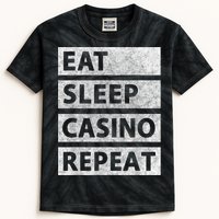 Eat Sleep Casino Repeat Casino Gambler Kids Tie-Dye T-Shirt