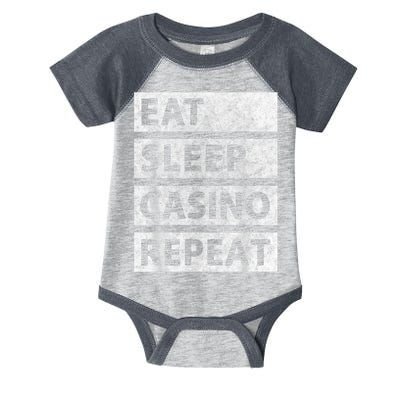 Eat Sleep Casino Repeat Casino Gambler Infant Baby Jersey Bodysuit