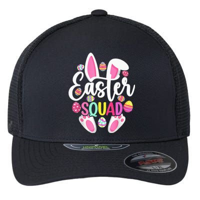 Easter Squad Cute Bunny Rabbit Crew Hunting Egg Flexfit Unipanel Trucker Cap