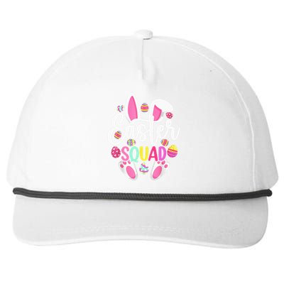 Easter Squad Cute Bunny Rabbit Crew Hunting Egg Snapback Five-Panel Rope Hat