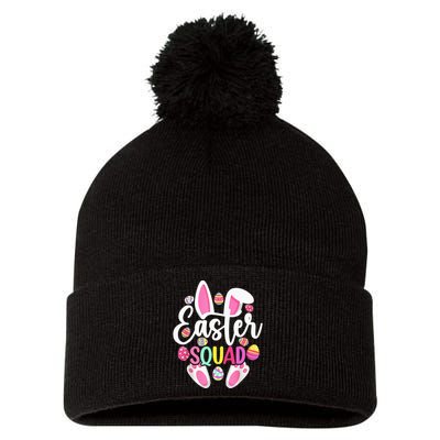 Easter Squad Cute Bunny Rabbit Crew Hunting Egg Pom Pom 12in Knit Beanie