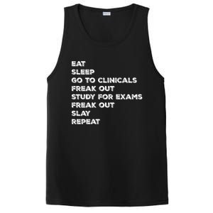 Eat Sleep Clinicals Nurse Nursing School Student Gift Meaningful Gift PosiCharge Competitor Tank