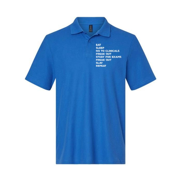 Eat Sleep Clinicals Nurse Nursing School Student Gift Meaningful Gift Softstyle Adult Sport Polo