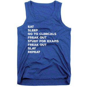 Eat Sleep Clinicals Nurse Nursing School Student Gift Meaningful Gift Tank Top