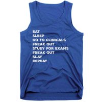 Eat Sleep Clinicals Nurse Nursing School Student Gift Meaningful Gift Tank Top