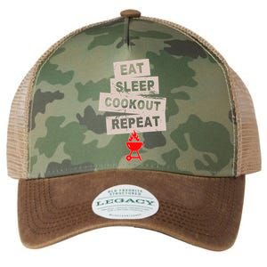 Eat Sleep Cookout American Chef Repeat Summer Gift Legacy Tie Dye Trucker Hat