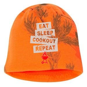 Eat Sleep Cookout American Chef Repeat Summer Gift Kati - Camo Knit Beanie