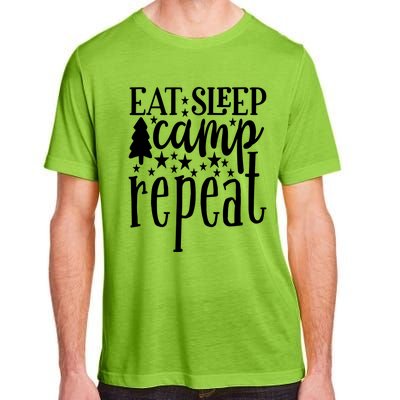 Eat Sleep Camp Repeat Travel Nature Rv Camping Funny Gift Adult ChromaSoft Performance T-Shirt