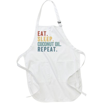 Eat Sleep Coconut Oil Repeat Full-Length Apron With Pockets