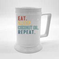 Eat Sleep Coconut Oil Repeat Beer Stein