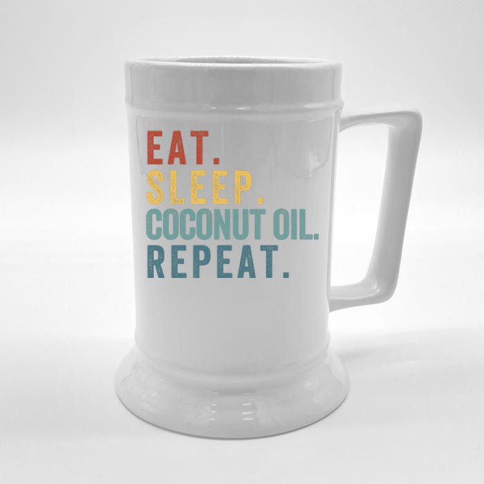 Eat Sleep Coconut Oil Repeat Beer Stein