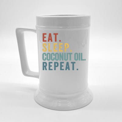 Eat Sleep Coconut Oil Repeat Beer Stein