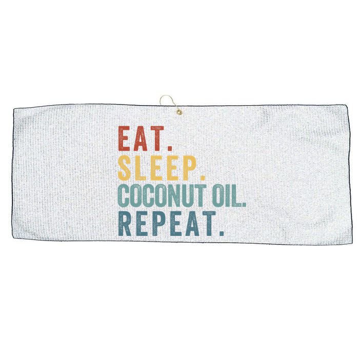 Eat Sleep Coconut Oil Repeat Large Microfiber Waffle Golf Towel