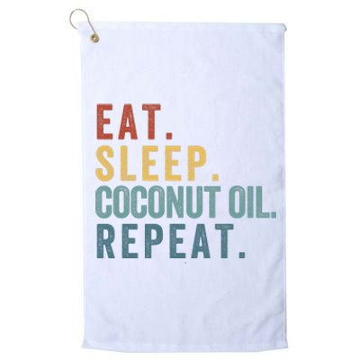 Eat Sleep Coconut Oil Repeat Platinum Collection Golf Towel