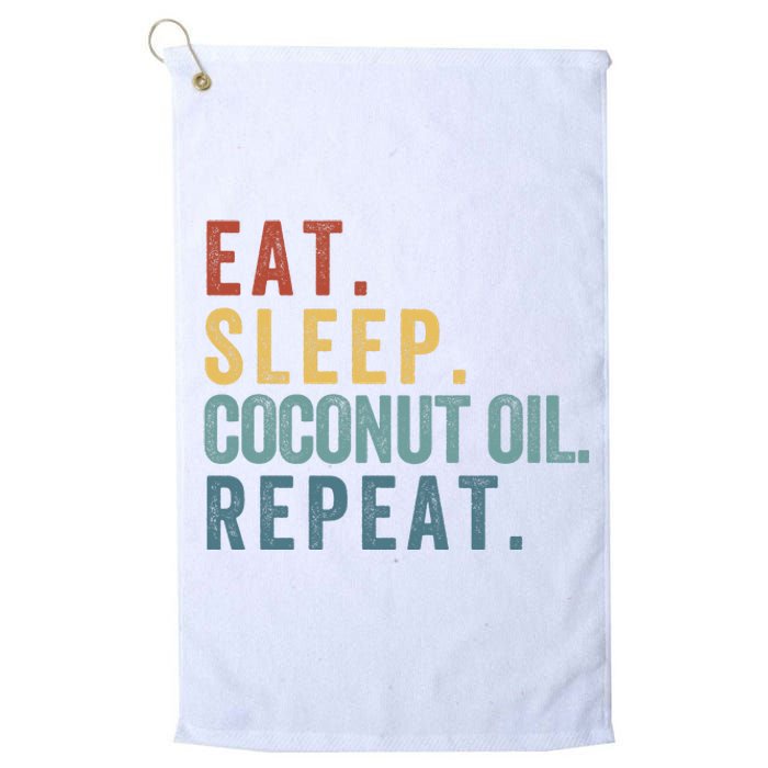 Eat Sleep Coconut Oil Repeat Platinum Collection Golf Towel