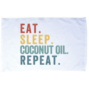 Eat Sleep Coconut Oil Repeat Microfiber Hand Towel