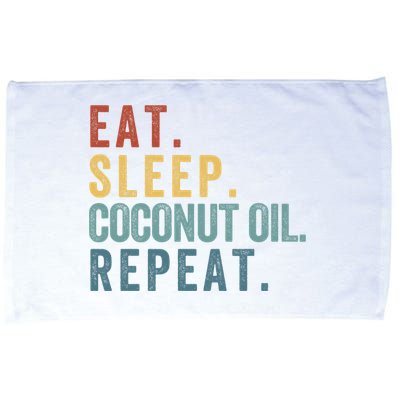 Eat Sleep Coconut Oil Repeat Microfiber Hand Towel