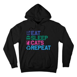 Eat Sleep Cats Repeat Hoodie