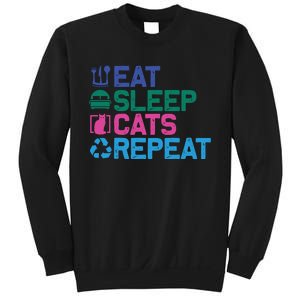 Eat Sleep Cats Repeat Sweatshirt