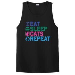 Eat Sleep Cats Repeat PosiCharge Competitor Tank