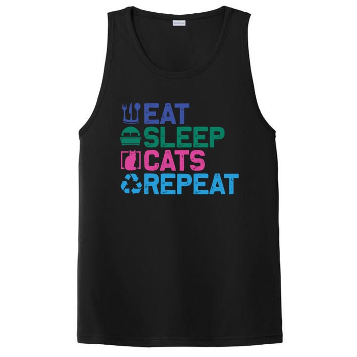 Eat Sleep Cats Repeat PosiCharge Competitor Tank