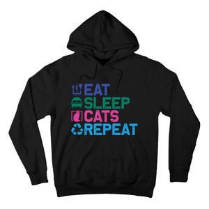 Eat Sleep Cats Repeat Tall Hoodie