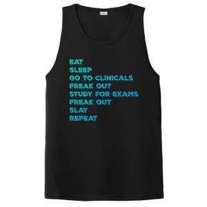 Eat Sleep Clinicals Nurse Nursing School Student Gift Meaningful Gift PosiCharge Competitor Tank