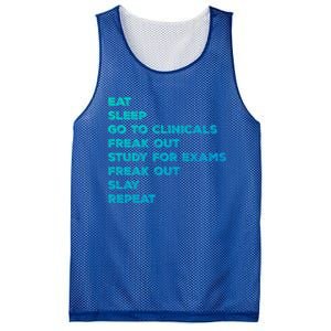 Eat Sleep Clinicals Nurse Nursing School Student Gift Meaningful Gift Mesh Reversible Basketball Jersey Tank