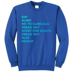 Eat Sleep Clinicals Nurse Nursing School Student Gift Meaningful Gift Tall Sweatshirt