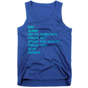 Eat Sleep Clinicals Nurse Nursing School Student Gift Meaningful Gift Tank Top