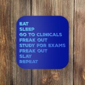 Eat Sleep Clinicals Nurse Nursing School Student Gift Meaningful Gift Coaster