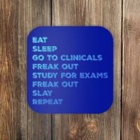 Eat Sleep Clinicals Nurse Nursing School Student Gift Meaningful Gift Coaster