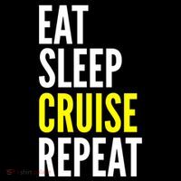 Eat Sleep Cruise Repeat Cool Gift Travel Lover Gift Flatbill Hat