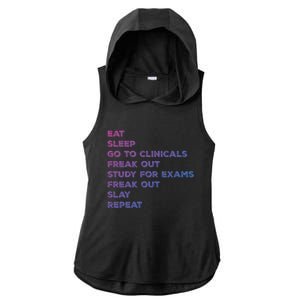 Eat Sleep Clinicals Nurse Nursing School Student Gift Meaningful Gift Ladies PosiCharge Tri-Blend Wicking Draft Hoodie Tank