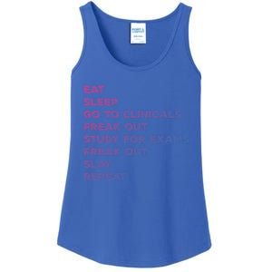 Eat Sleep Clinicals Nurse Nursing School Student Gift Meaningful Gift Ladies Essential Tank