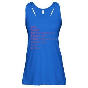 Eat Sleep Clinicals Nurse Nursing School Student Gift Meaningful Gift Ladies Essential Flowy Tank