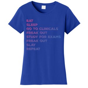 Eat Sleep Clinicals Nurse Nursing School Student Gift Meaningful Gift Women's T-Shirt