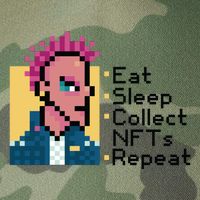 Eat Sleep Collect Nfts Repeat Pixel Legacy Tie Dye Trucker Hat