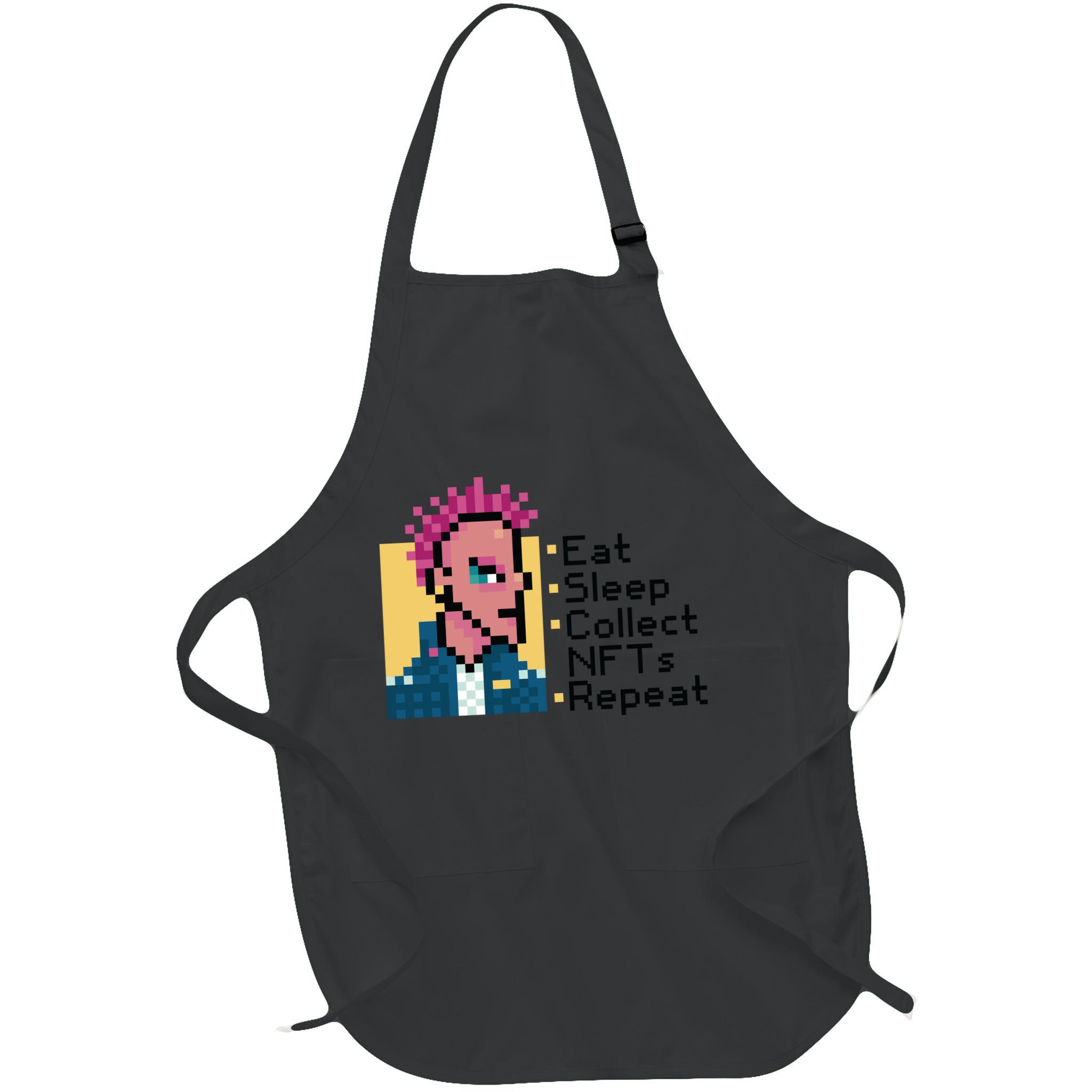 Eat Sleep Collect Nfts Repeat Pixel Apron