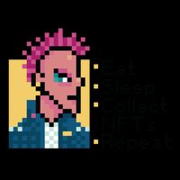 Eat Sleep Collect Nfts Repeat Pixel Bucket Hat
